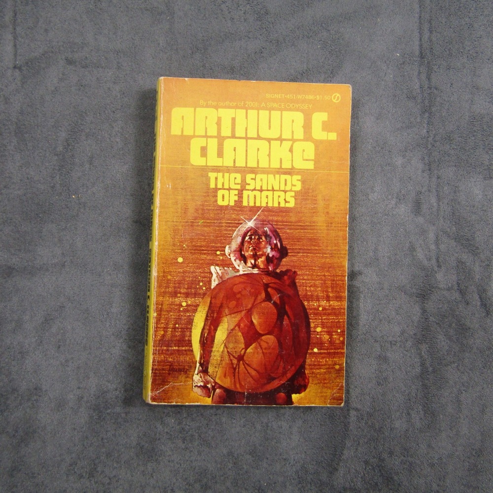 Signet The Sands of Mars Arthur C Clarke Adult OS Orange Vintage Sci-Fi Book